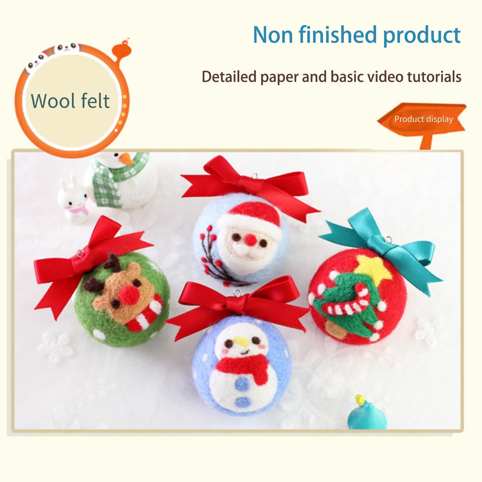 Amazon.co.jp: 羊毛フェルトクラフトセット クリスマス用キーホルダー